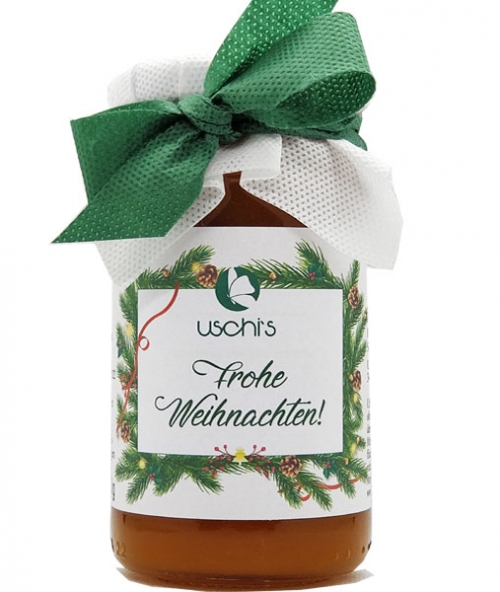 Frohe Weihnachten - Geschenkmarmelade Marille Pur