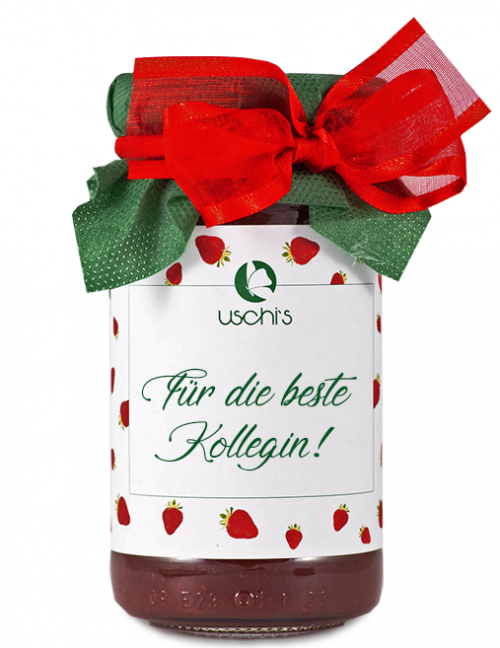 Geschenkmarmelade Erdbeere "Für die beste Kollegin"