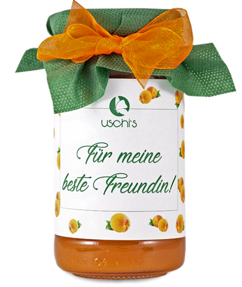 Geschenkmarmelade Marille "Für meine beste Freundin"
